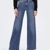 Zebra a Puà Onlmadison Blush Hw Wide Dnm Cro372 Noos Medium Blue Denim Jeans