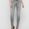 Zebra a Puà Onlblush Mid Sk Ank Raw Jns Re Grey Denim Jeans