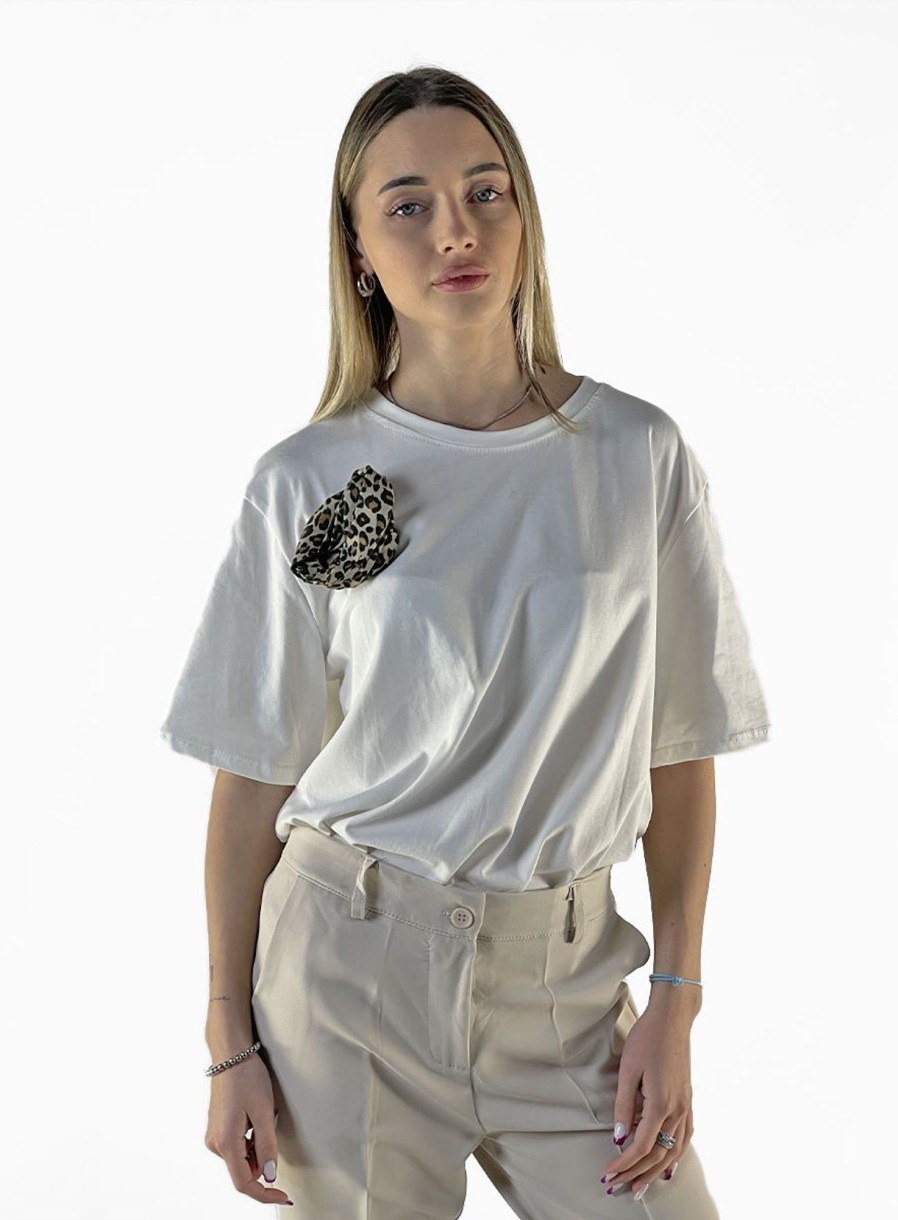 Zebra a Puà Principe T-Shirt Over Spilla A Bianco T-Shirts & Tops