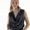 Zebra a Puà Sociale Top Sm Raso Pois Nero T-Shirts & Tops