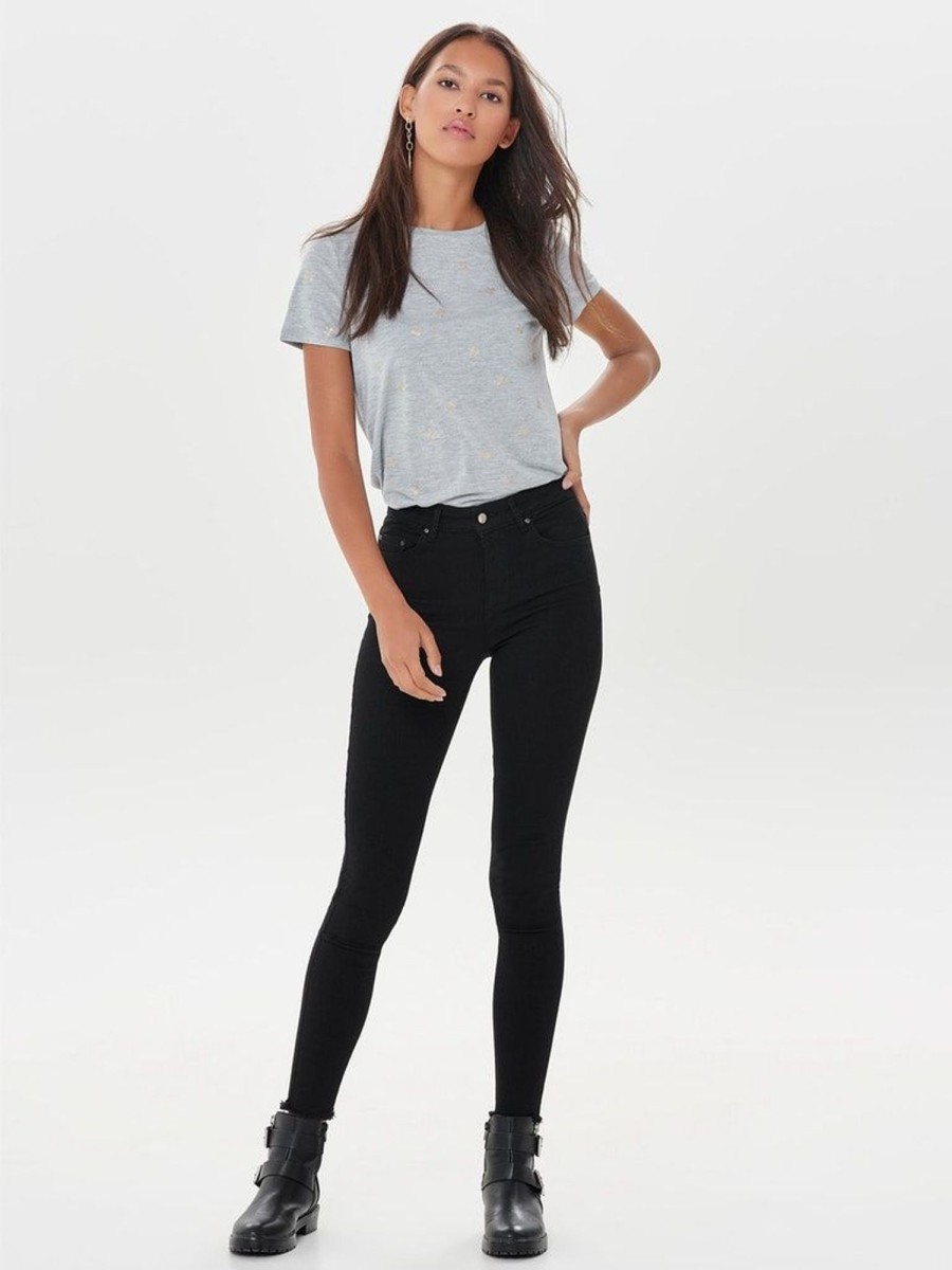 Zebra a Puà Onlblush Mid Sk Ank Rawjns Rea Black Denim Jeans