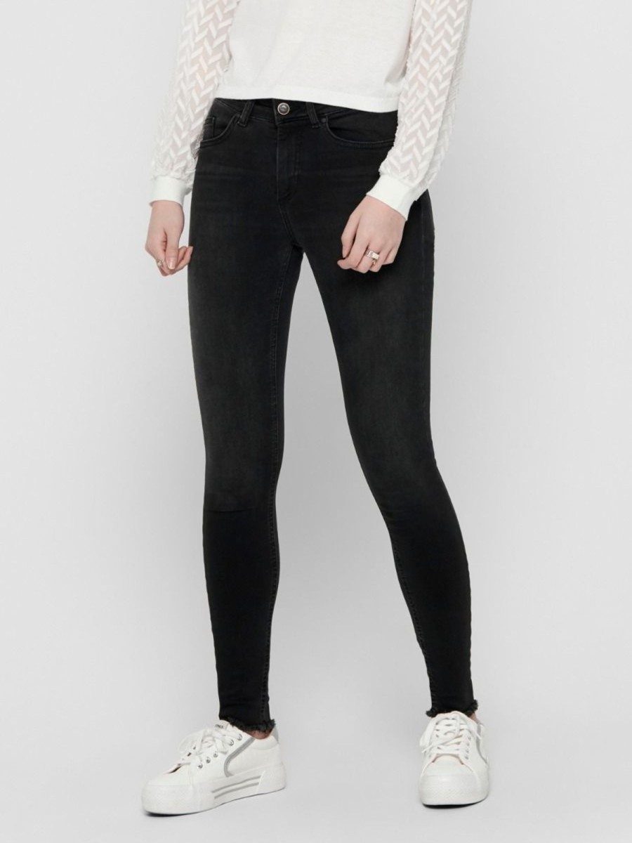 Zebra a Puà Onlblush Mid Ank Raw Jeans Rea Black-Denim Jeans