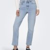 Zebra a Puà Jdylullu Hwstraight Crop Jeans Light Blue Denim Jeans