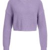 Zebra a Puà Jxcarlota Twist Crop Crew Neck Lilac Breeze Maglieria