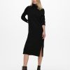 Zebra a Puà Onlbrandie L/S Roll Neck Dress Knt Noos Black Vestiti