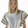 Zebra a Puà Ellia T-Shirt Manica Macrame Bianco T-Shirts & Tops