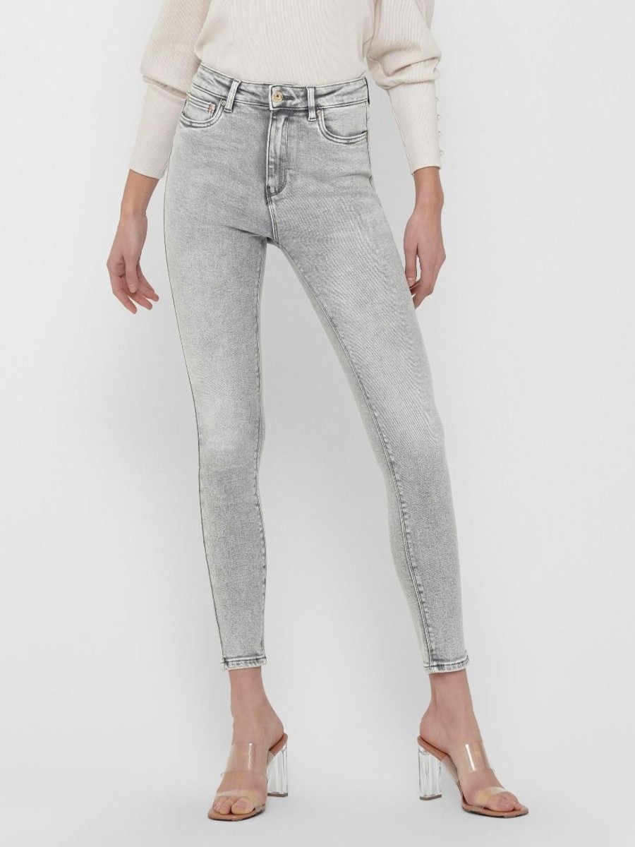 Zebra a Puà Onlmila Life Hw Sk Ank Bj755 Light Grey Denim Jeans