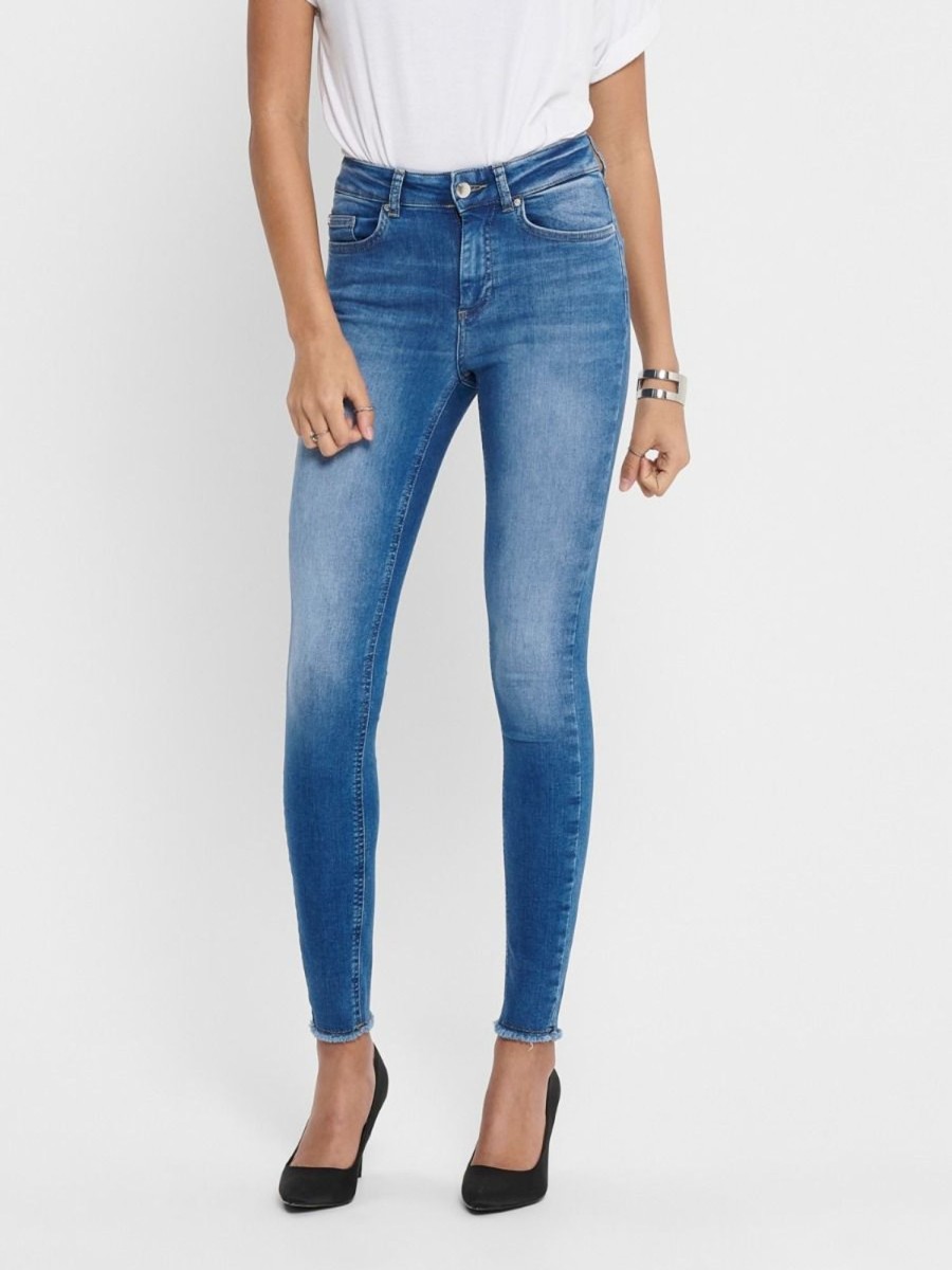 Zebra a Puà Onlblush Life Midsk Ankraw Rea Medium Blue-Denim Jeans