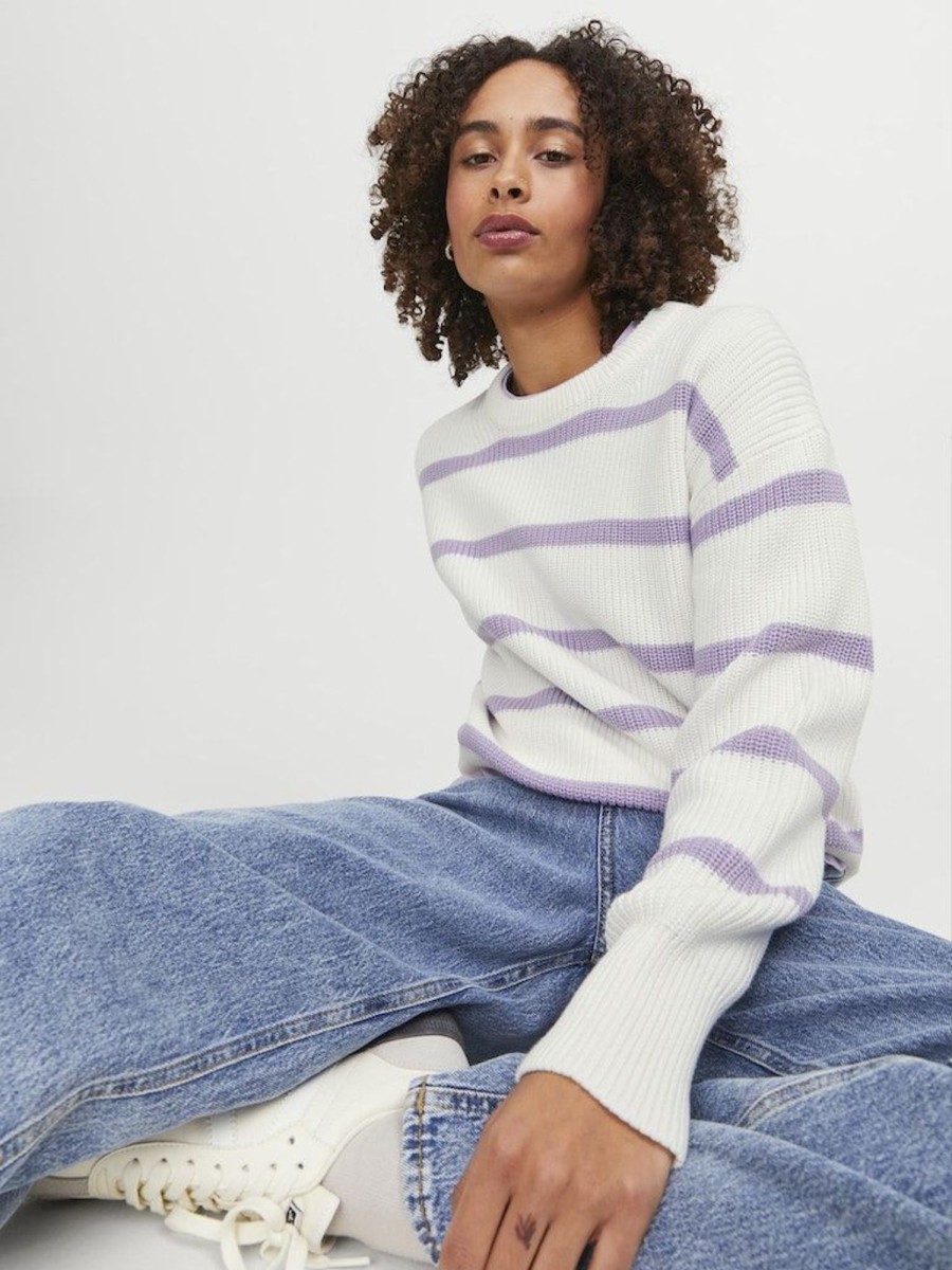 Zebra a Puà Jxmila Twist Stripe Crew Neck Maglieria