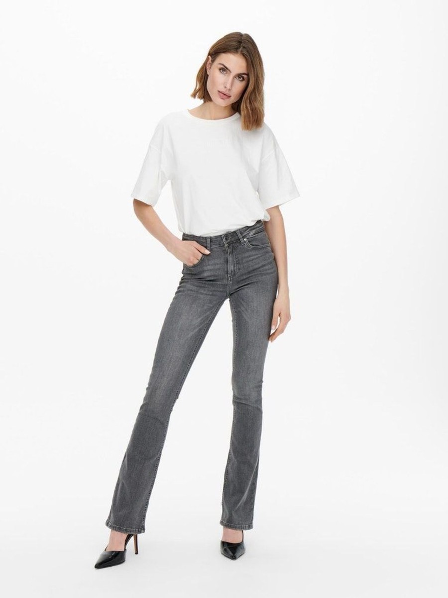 Zebra a Puà Onlblush Mid Flared Tai0918 Noos Grey Denim Jeans